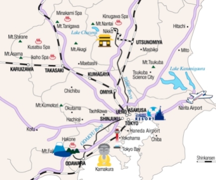 mapa turistico de tokio